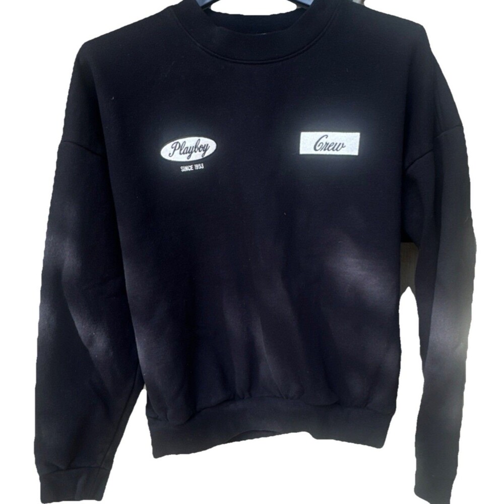 Playboy x PacSun Crewneck Sweatshirt Black Graphic Logo Men’s Size Small